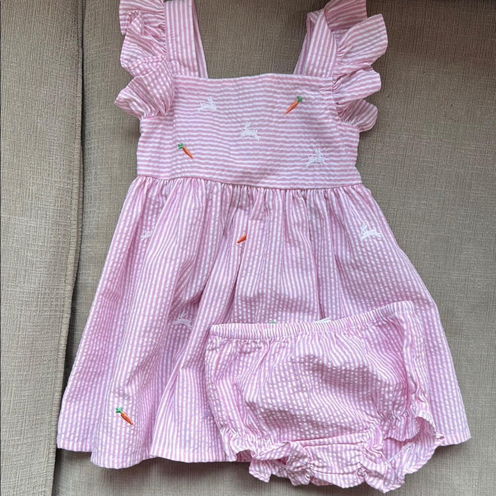 Baby Girl 12 Month Seersucker Easter Dress